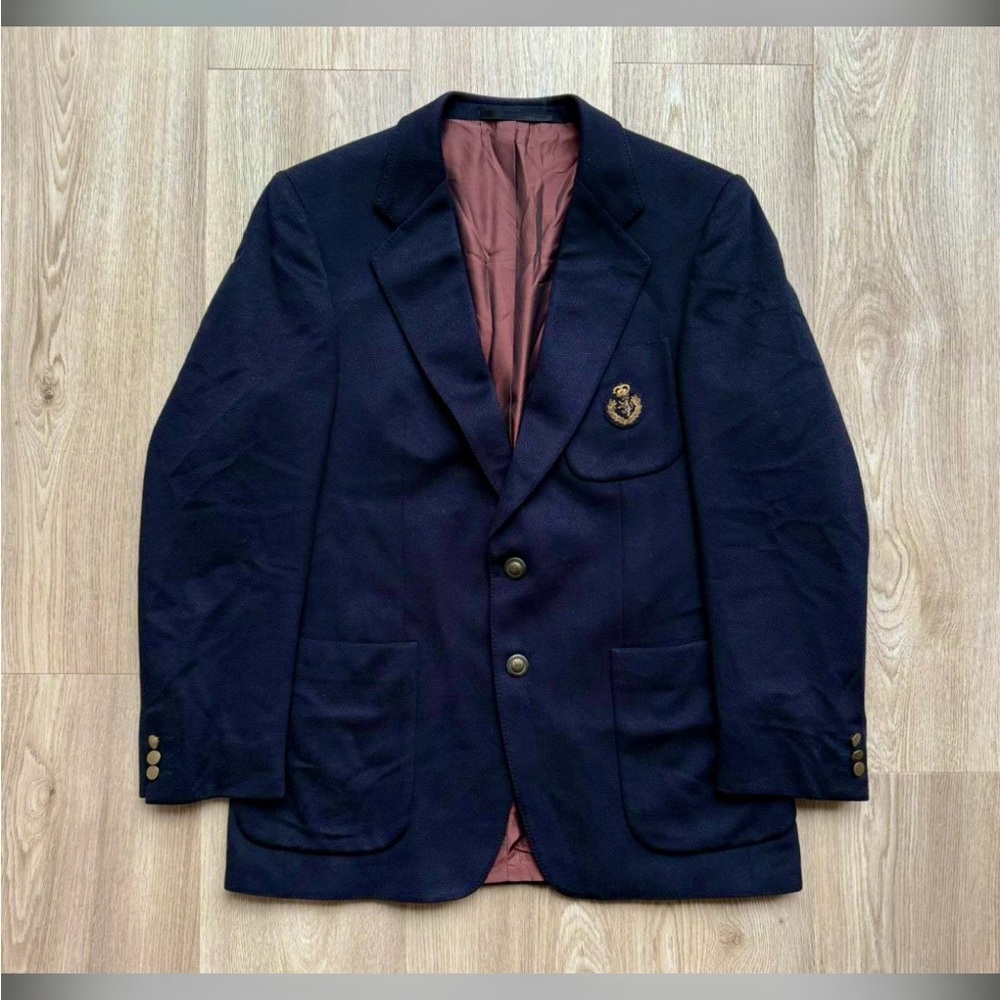 Navy blue Loro Piana Blazer with Emblem
